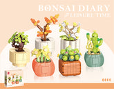 Bausteine Blume Children's Educational Flowers Ornaments Home Decoration Potted Flower Building Blocks Set